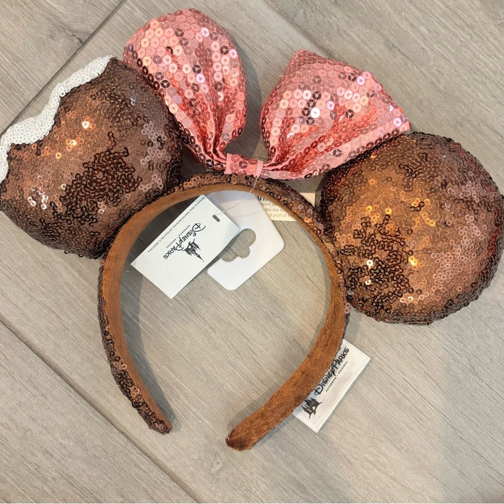 Disney Parks Chocolate Ice Cream Sequin Ears